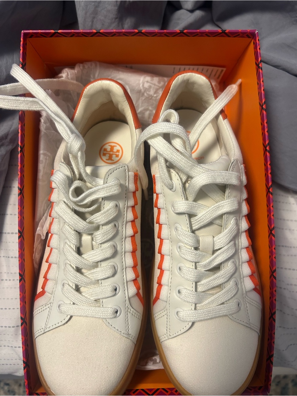Tory Burch Ruffle Sneakers BRAND NEW 7.5